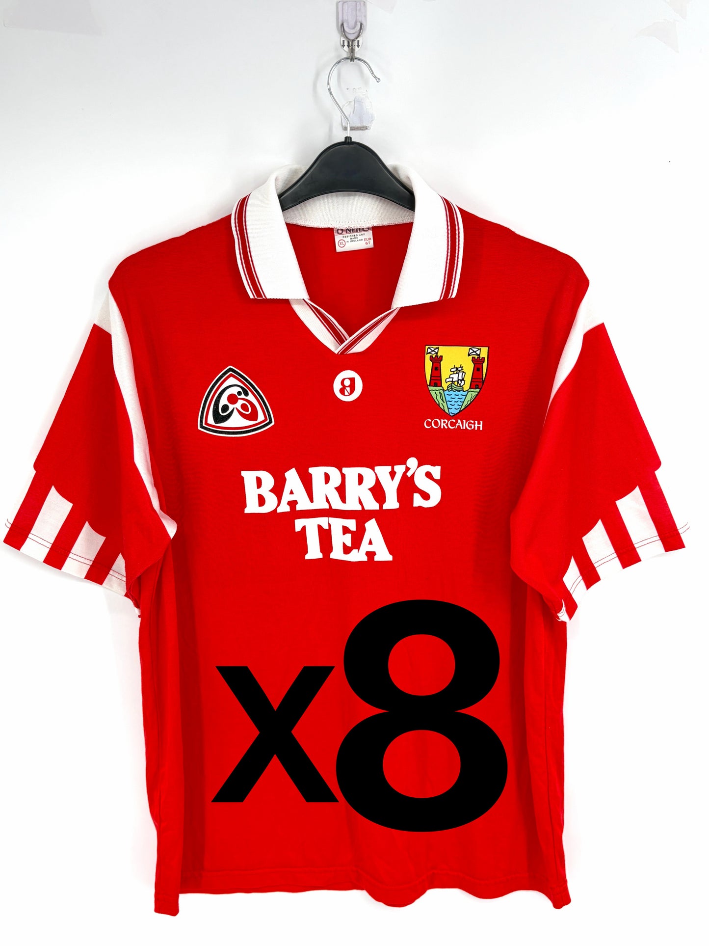Match-Worn Cork Barry’s Tea 1995 Munster Championship Jersey - #23 (Competition)